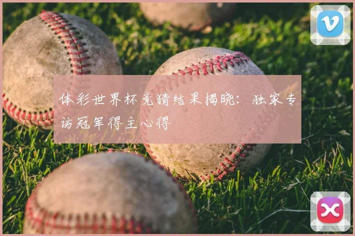 体彩世界杯竞猜结果揭晓：独家专访冠军得主心得